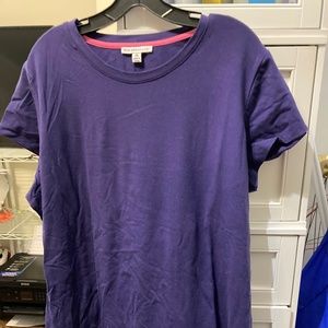 Isaac Mixrahi Live Purple cotton T-shirt dress 2X